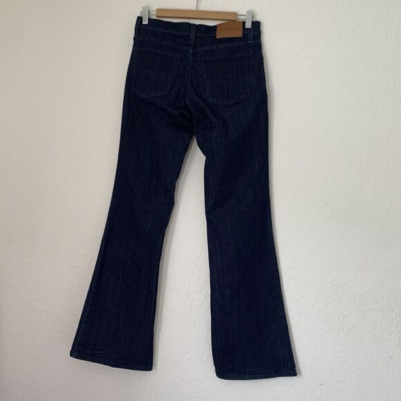 Lucky Brand Jeans Women 4/27 Dark Blue Denim Flare Mid Rise Sweet Stretch Preppy - Picture 2 of 11